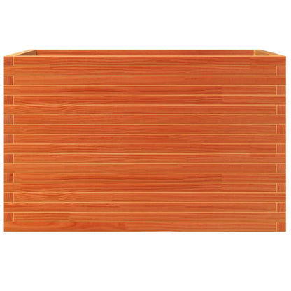 vidaXL Jardinière cire marron 110x60x68,5 cm bois de pin massif