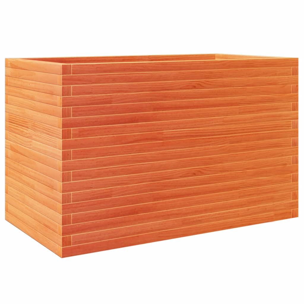 vidaXL Jardinière cire marron 110x60x68,5 cm bois de pin massif
