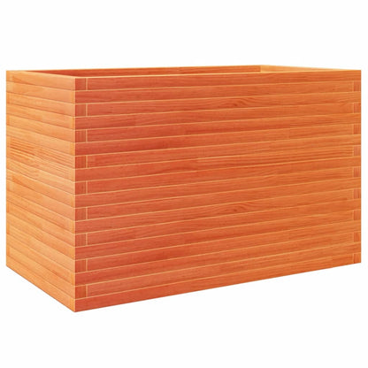vidaXL Jardinière cire marron 110x60x68,5 cm bois de pin massif