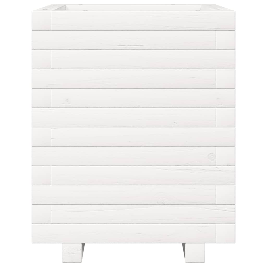 vidaXL Jardinière blanc 40x40x49,5 cm bois de pin massif
