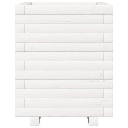 vidaXL Jardinière blanc 40x40x49,5 cm bois de pin massif