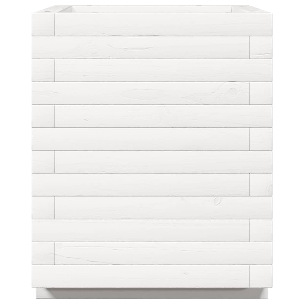 vidaXL Jardinière blanc 40x40x49,5 cm bois de pin massif