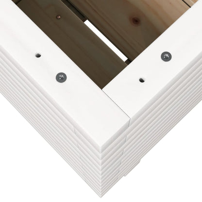 vidaXL Jardinière blanc 40x40x49,5 cm bois de pin massif