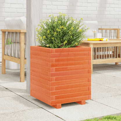 vidaXL Jardinière cire marron 40x40x49,5 cm bois de pin massif