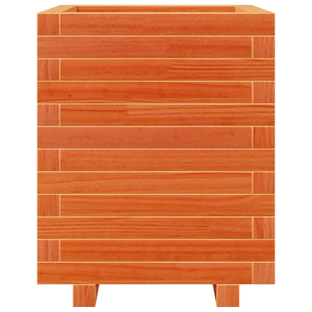 vidaXL Jardinière cire marron 40x40x49,5 cm bois de pin massif