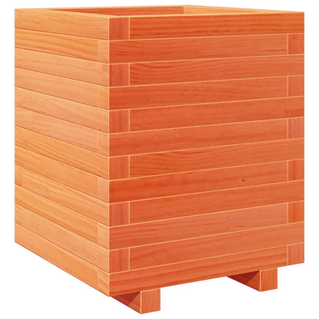 vidaXL Jardinière cire marron 40x40x49,5 cm bois de pin massif