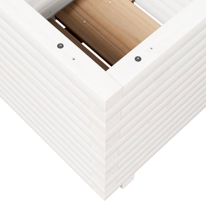 vidaXL Jardinière blanc 50x50x49,5 cm bois de pin massif
