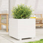 vidaXL Jardinière blanc 50x50x49,5 cm bois de pin massif