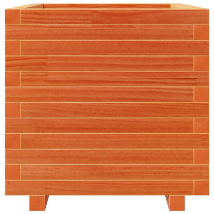 vidaXL Jardinière cire marron 50x50x49,5 cm bois de pin massif
