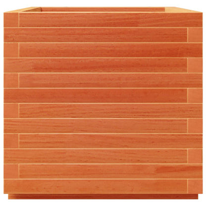 vidaXL Jardinière cire marron 50x50x49,5 cm bois de pin massif