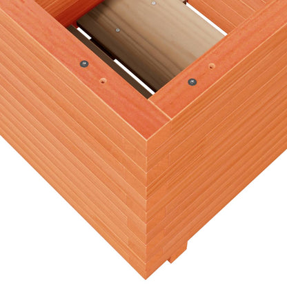 vidaXL Jardinière cire marron 50x50x49,5 cm bois de pin massif