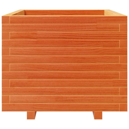 vidaXL Jardinière cire marron 60x60x49,5 cm bois de pin massif