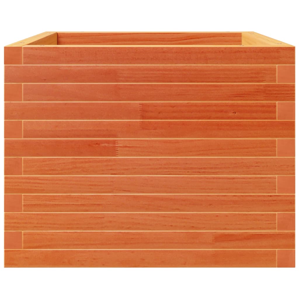 vidaXL Jardinière cire marron 60x60x49,5 cm bois de pin massif
