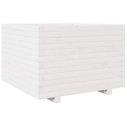 vidaXL Jardinière blanc 70x70x49,5 cm bois de pin massif