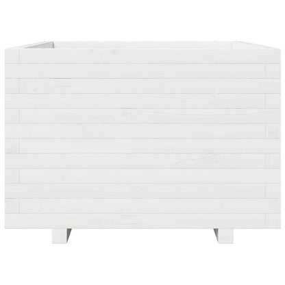 vidaXL Jardinière blanc 70x70x49,5 cm bois de pin massif