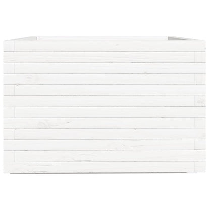 vidaXL Jardinière blanc 70x70x49,5 cm bois de pin massif