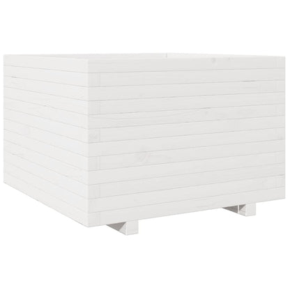 vidaXL Jardinière blanc 70x70x49,5 cm bois de pin massif