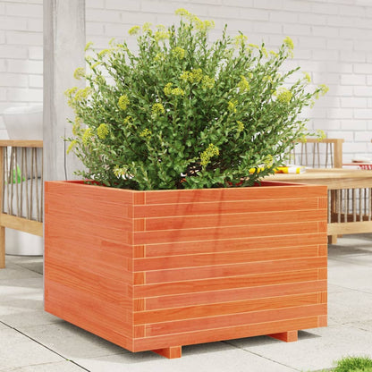 vidaXL Jardinière cire marron 70x70x49,5 cm bois de pin massif