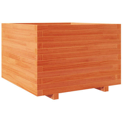 vidaXL Jardinière cire marron 70x70x49,5 cm bois de pin massif
