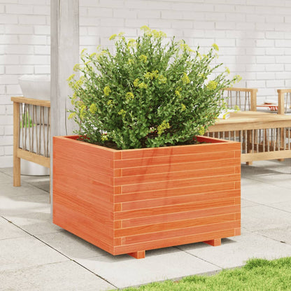 vidaXL Jardinière cire marron 70x70x49,5 cm bois de pin massif