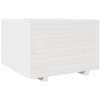 vidaXL Jardinière blanc 80x80x49,5 cm bois de pin massif