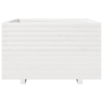 vidaXL Jardinière blanc 80x80x49,5 cm bois de pin massif
