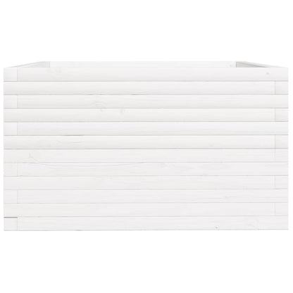 vidaXL Jardinière blanc 80x80x49,5 cm bois de pin massif