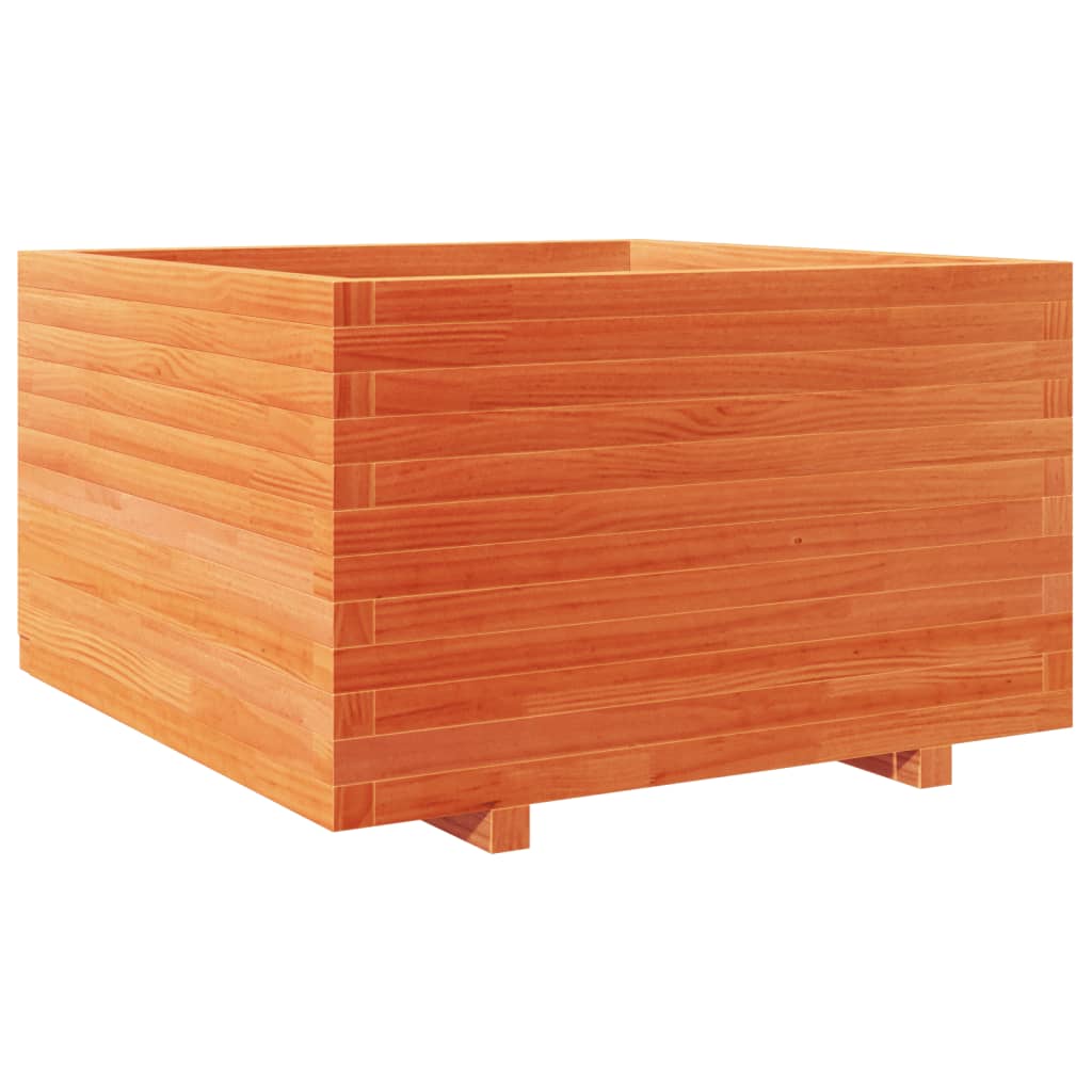 vidaXL Jardinière cire marron 80x80x49,5 cm bois de pin massif
