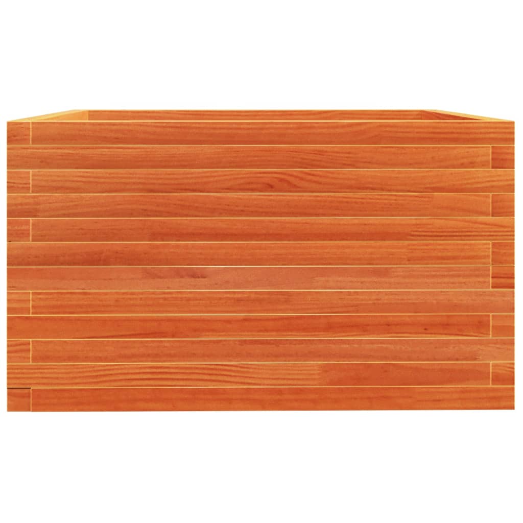 vidaXL Jardinière cire marron 80x80x49,5 cm bois de pin massif