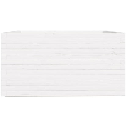 vidaXL Jardinière blanc 90x90x49,5 cm bois de pin massif