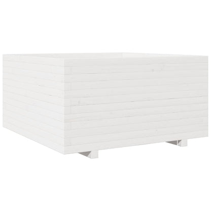 vidaXL Jardinière blanc 90x90x49,5 cm bois de pin massif
