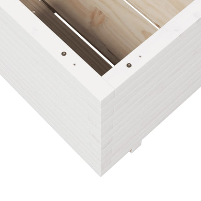 vidaXL Jardinière blanc 90x90x49,5 cm bois de pin massif