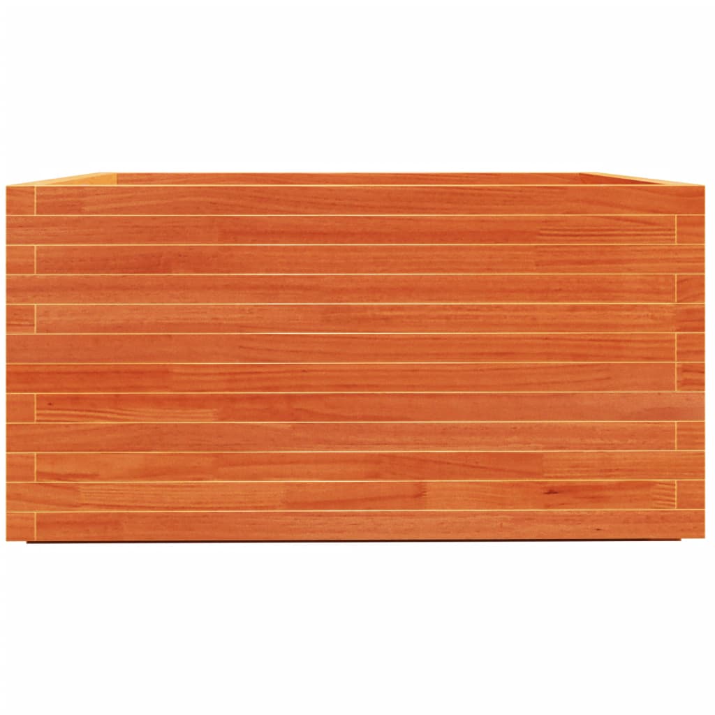 vidaXL Jardinière cire marron 90x90x49,5 cm bois de pin massif
