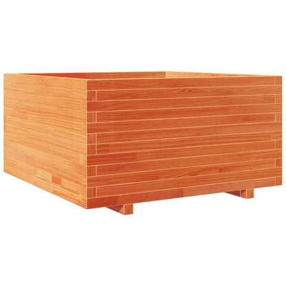 vidaXL Jardinière cire marron 90x90x49,5 cm bois de pin massif