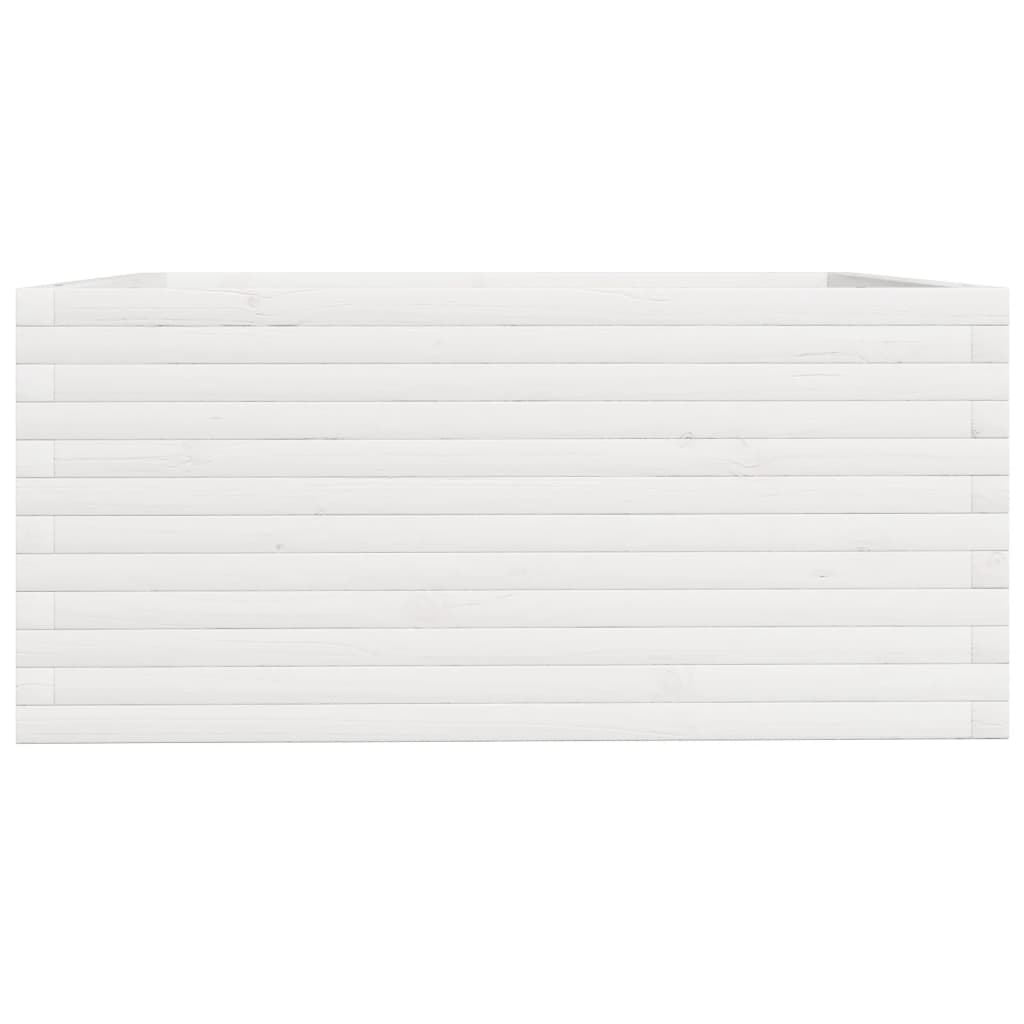 vidaXL Jardinière blanc 100x100x49,5 cm bois de pin massif