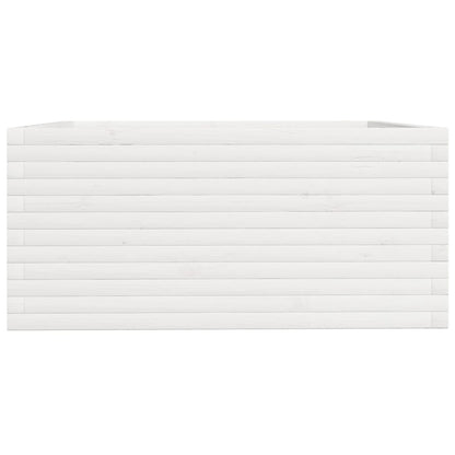 vidaXL Jardinière blanc 100x100x49,5 cm bois de pin massif