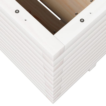 vidaXL Jardinière blanc 100x100x49,5 cm bois de pin massif