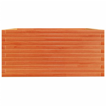 vidaXL Jardinière cire marron 100x100x49,5 cm bois de pin massif