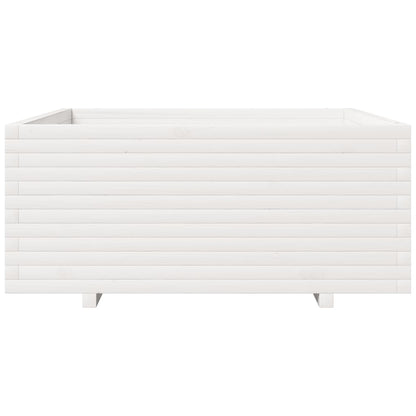 vidaXL Jardinière blanc 110x110x49,5 cm bois de pin massif