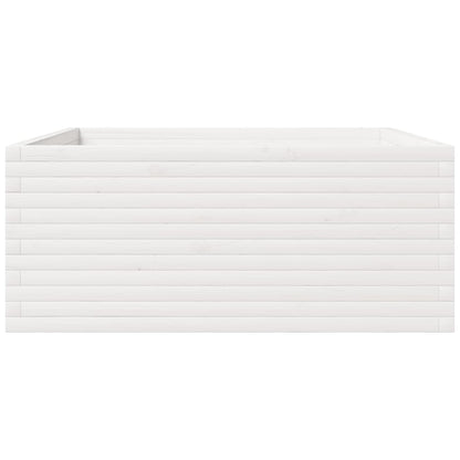 vidaXL Jardinière blanc 110x110x49,5 cm bois de pin massif