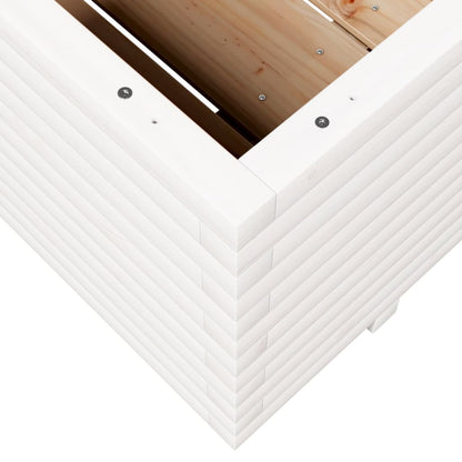 vidaXL Jardinière blanc 110x110x49,5 cm bois de pin massif