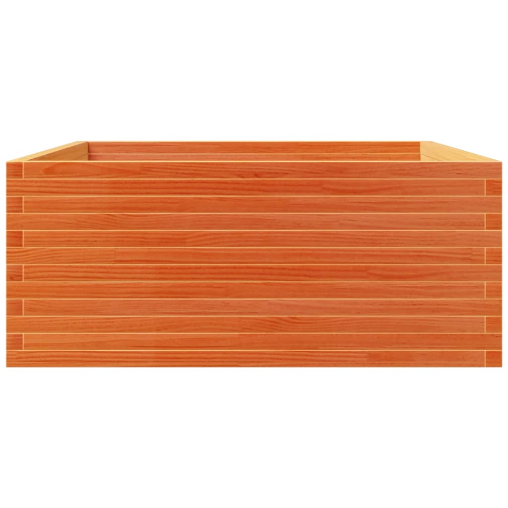 vidaXL Jardinière cire marron 110x110x49,5 cm bois de pin massif