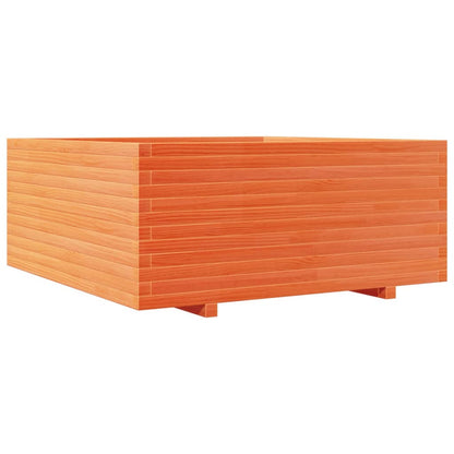 vidaXL Jardinière cire marron 110x110x49,5 cm bois de pin massif