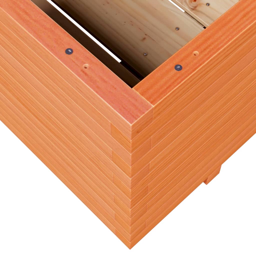 vidaXL Jardinière cire marron 110x110x49,5 cm bois de pin massif