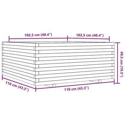 vidaXL Jardinière 110x110x49,5 cm bois massif de douglas