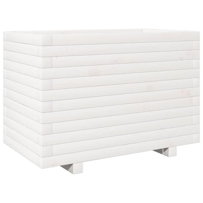 vidaXL Jardinière blanc 70x40x49,5 cm bois de pin massif
