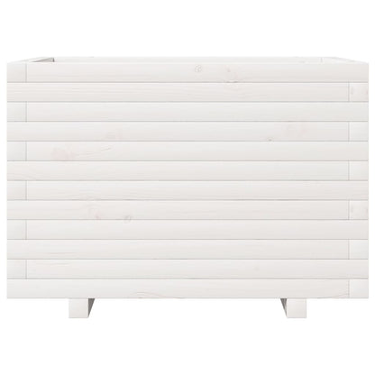 vidaXL Jardinière blanc 70x40x49,5 cm bois de pin massif
