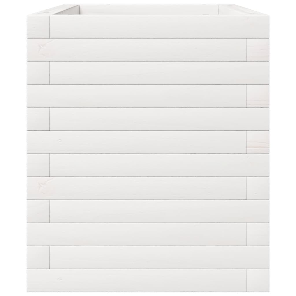 vidaXL Jardinière blanc 70x40x49,5 cm bois de pin massif