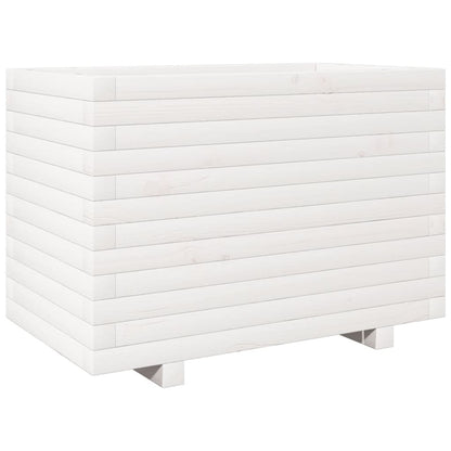 vidaXL Jardinière blanc 70x40x49,5 cm bois de pin massif