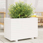 vidaXL Jardinière blanc 70x40x49,5 cm bois de pin massif
